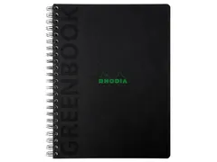 Notitieboek Rhodia Greenbook recycled A4+ lijn Hard Cover Zwart