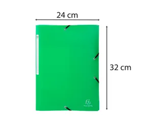 Elastomap 3 kleppen polypropyleen Ondoorschijnend A4 Anijsgroen - 7