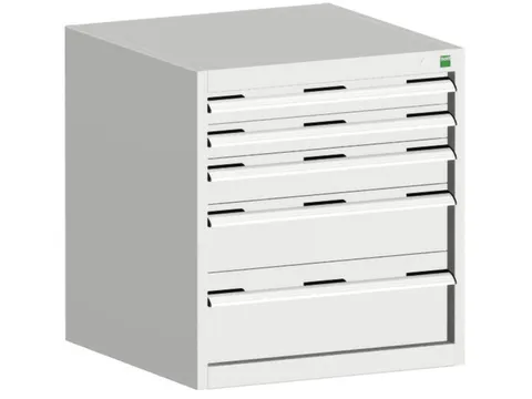 ladekast HxBxD 700x650x525mm 5laden romp RAL7035 front RAL7035