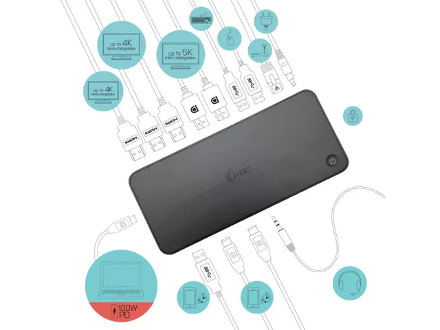 USB 3.0 / USB-C / Thunderbolt, 3x 4K Docking Station + Power Delivery