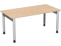 In hoogte verstelbaar bureau,HxBxD 680-820x1600x800mm,blad beuken