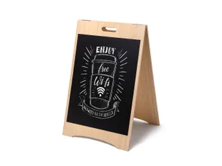 Krijtstoepbord Economy Houten A-Bord 55x82cm - 2