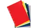 intercalaires pour ft A4, en PP 12/100e, 6 onglets, couleurs assorties