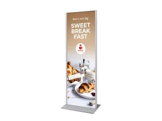 Totem Paneel+ Dubbelzijdige Display 594x1682mm (2xA1) Zilver frame - 8