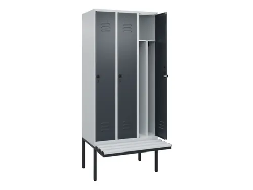 locker voor scheiding van kleding,HxBxD 2120x900x815mm,3vak