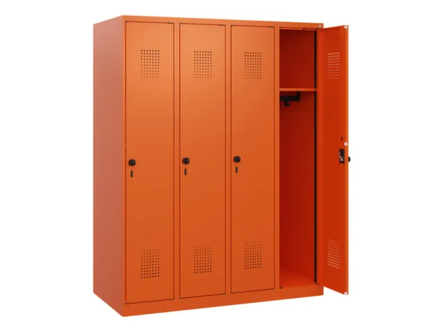 schoollocker,HxBxD 1530x1200x500mm,4vak,vak B 300mm,draaigrendel