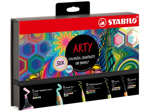 Creative set Stabilo 77/6 Arty colorful creative pastel mix 50 stuks