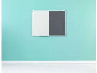 Combibord Wit Donkergrijs 90x120cm Whiteboard / Prikbord - 2