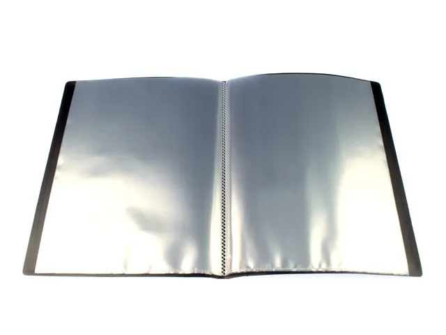 Showalbum Kangaro A4, PP, 30 tassen, zwart met insteek