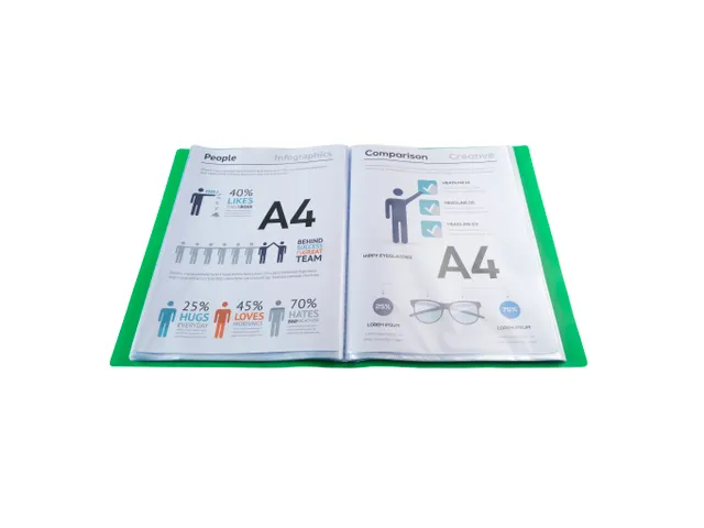 Protège-documents en polypropylène souple OPAK 180 vues - A4 - Coule