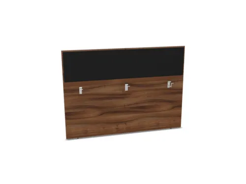 baliepaneel bureau aanbouw achter NP-tiepolo nut BN8033-zwart 1600mm