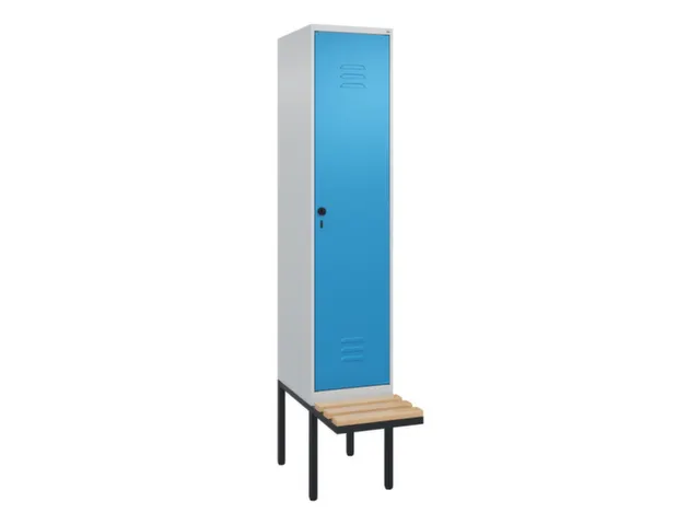 locker met bank,HxBxD 2120x400x815mm,1vak,vak B 400mm,draaigrendel