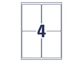 Laseretiket Avery 99,1x139mm transparant 25 vel 4 etiketten per vel - 4