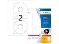 CD-etiketten glossy wit 116 A4 Inkjet 20 stuks