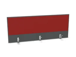 opzetpaneel bureau aanbouw achter MS-donkergrijs BN4011-rood 1400mm