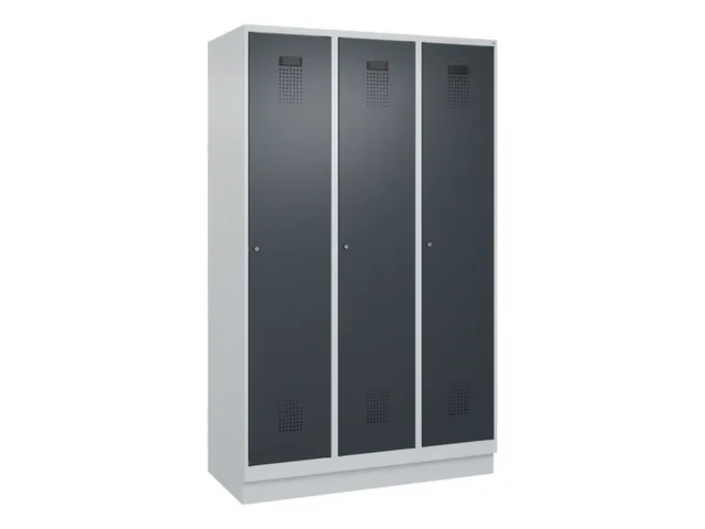 locker voor scheiding van kleding,HxBxD 1950x1200x500mm,3vak