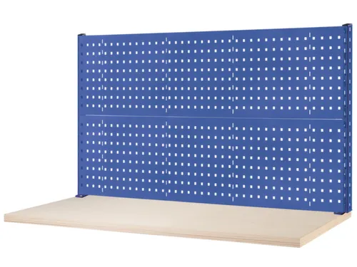 Geperforeerde plaat, opbouw voor werkbank duifblauw 700x1500mm