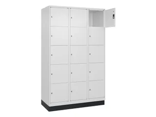 lockerkast,HxBxD 1950x1200x500mm,3x5vakken,vak B 400mm,cil.-slot - 1