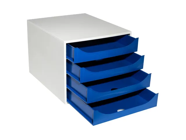 Module de classement Ecobox Office 4 tiroirs - Bleu nuit