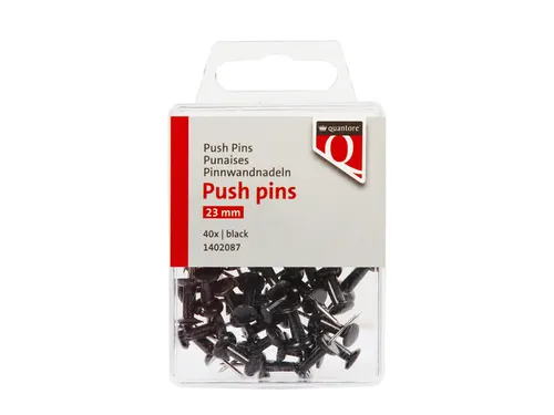 Push pins Quantore 40 stuks zwart