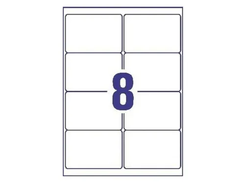 laseretiket Avery 99,1x67,7mm transparant 25 vel 8 etiketten per vel