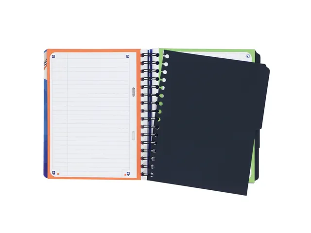 Projectboek Oxford A5+ Scribzee 6-gaats Lijn 120vel Blauw