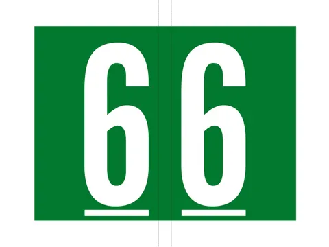 Jalema codetab 6 Donkergroen gelamineerd, rol van 500 tabs