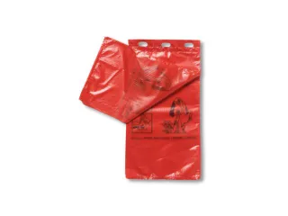hondenpoepzakjes,dikte 15 µm,LxB 350x200mm,rood - 3