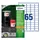 Etiket Avery B7651-50 38x21mm polyethyleen wit 3250 stuks