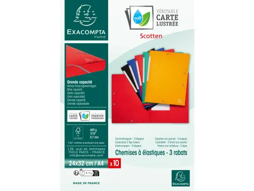 Elastomap glansk.600 Scotten 3klep ass.