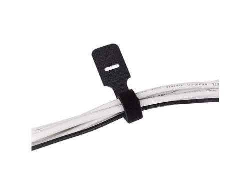 Addit Kabelbinders klittenband 12x250mm Zwart 10 stuks