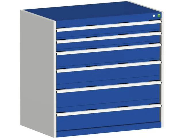 ladekast HxBxD 1000x1050x650mm 6laden RAL7035 front RAL5010