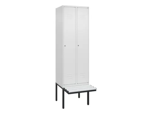 locker met bank,HxBxD 2120x600x815mm,2vak,vak B 300mm,cil.-slot