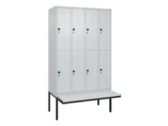 Dubbeldekse dekenkist,HxBxD 2120x1200x815mm,4x2vak.,vak B 300mm