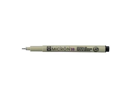 Fineliner Sakura pigma micron 08 zwart 0.5mm
