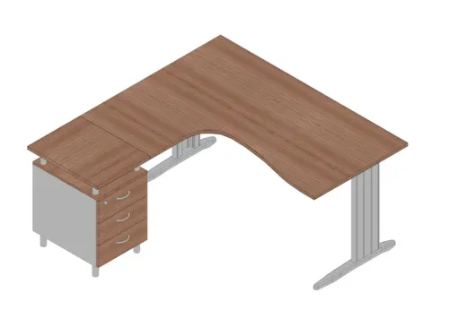 Bureauset Bureau Staand Ladeblok Links 730x1600x1650mm Canaletto