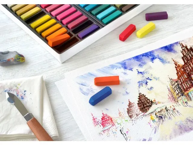 Pastelkrijt Faber-Castell halve lengte etui à 72 stuks