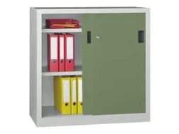 Schuifdeurkast Hxbxd 1000x1000x500mm 2 Oh Ral7035 Front Ral6011