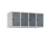 opzetkast,v. locker,4vak.,vak B 300mm,HxBxD 500x1200x500mm