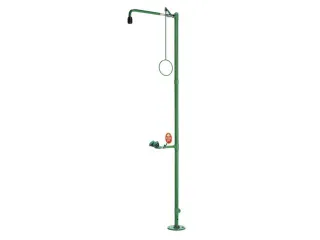 Plens-/Oogdouche,2Sproeikoppen Vast,50L/Min,Aansluiting 1 1/4 Inch Bin - 1