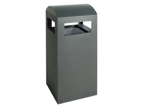 afvalbak,v. buiten,40l,HxBxD 815x350x350mm,legbord,romp staal RAL7016