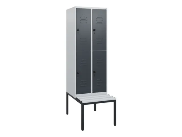 Dubbeldekse dekenkist,HxBxD 1950x600x815mm,2x2vak.,vak B 300mm