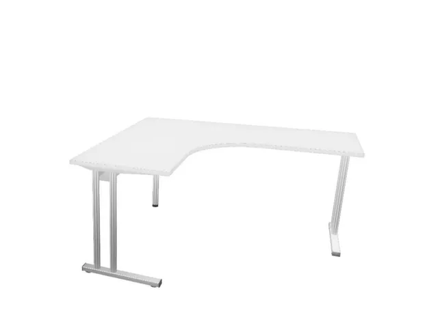 bureau in vrije vorm,HxBxD 740x1600x1400mm,vrije vorm,Bl-wit