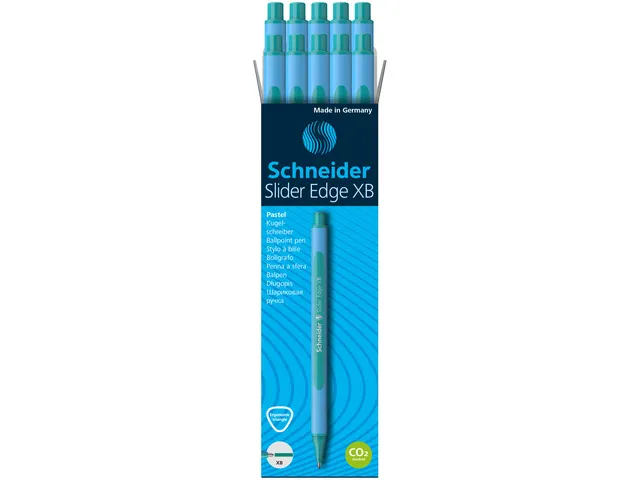 Stylo à bille Schneider Slider Edge XB Pastel Ocean boîte 10 pièces