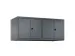 opzetkast,v. locker voor scheiding van kleding,4vak.,vak B 300mm