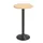 Statafel Gietijzer H 110cm Blad Ø 60cm Beuken Onderstel Zwart