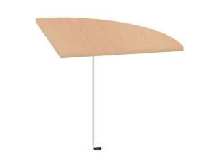 koppelelement voor bureau,90 °,HxBxD 720-840x800x800mm,rond,NE-esdoor - 2