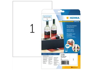 HERMA 8895 Inkjet etiketten A4 210x297mm Glossy Wit 10 stuks - 1