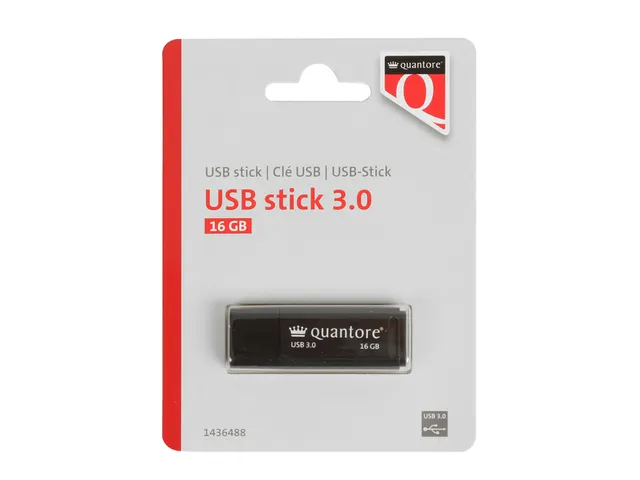 Quantore USB-stick 3.0 16GB Zwart