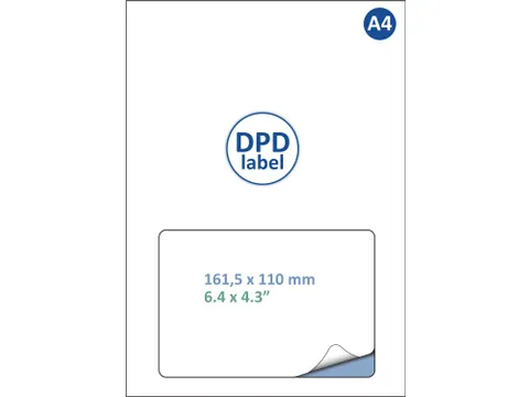 Retourlabel DPD label A4 161.5x110mm 1000 Vel